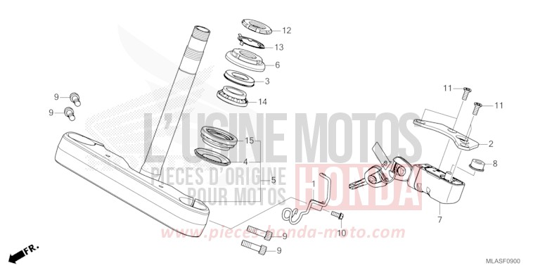 STEERING STEM for CMX 1100 "Rebel" IRIDIUM GRAY METALLIC (NHC65) from 2025